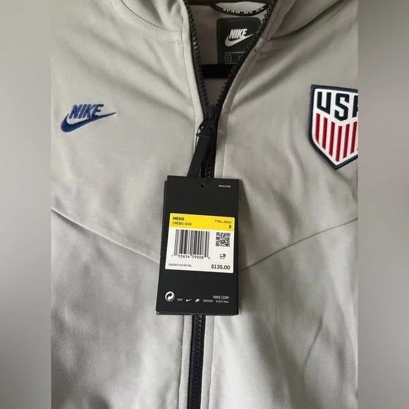 Nike Silver USMNT Tech Pack Full-Zip Hoodie NWT